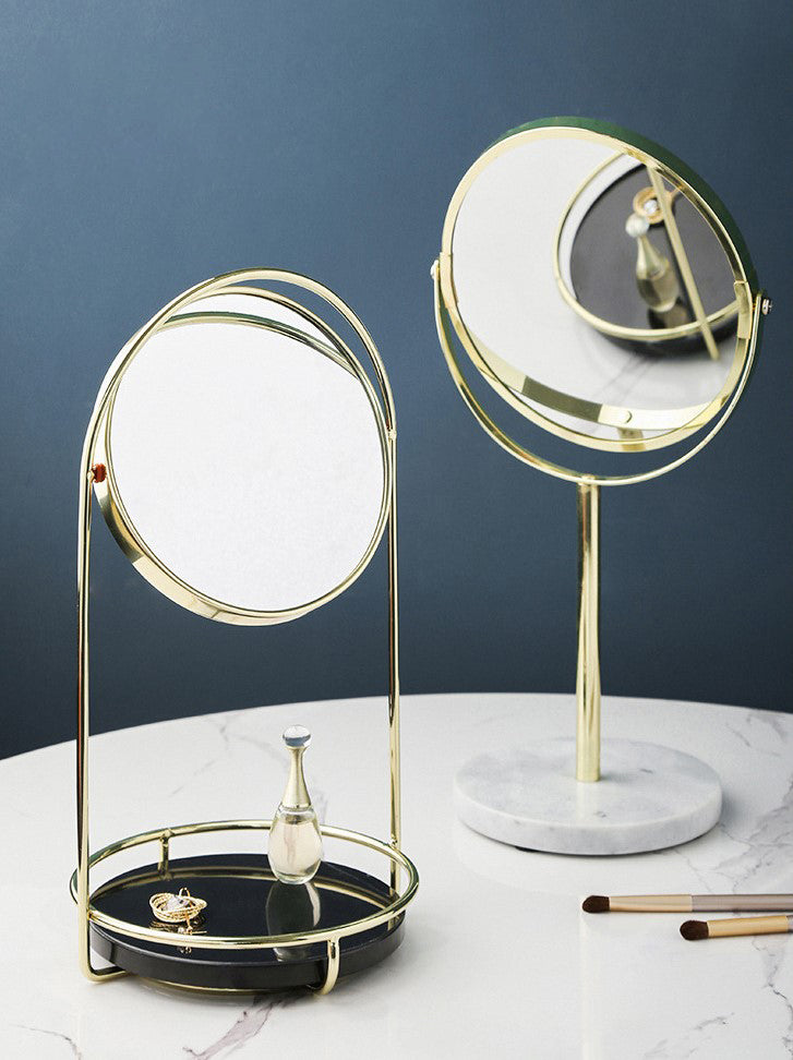 กระจกตกแต่งบ้านลายหินอ่อน - Marble Table Mirror II