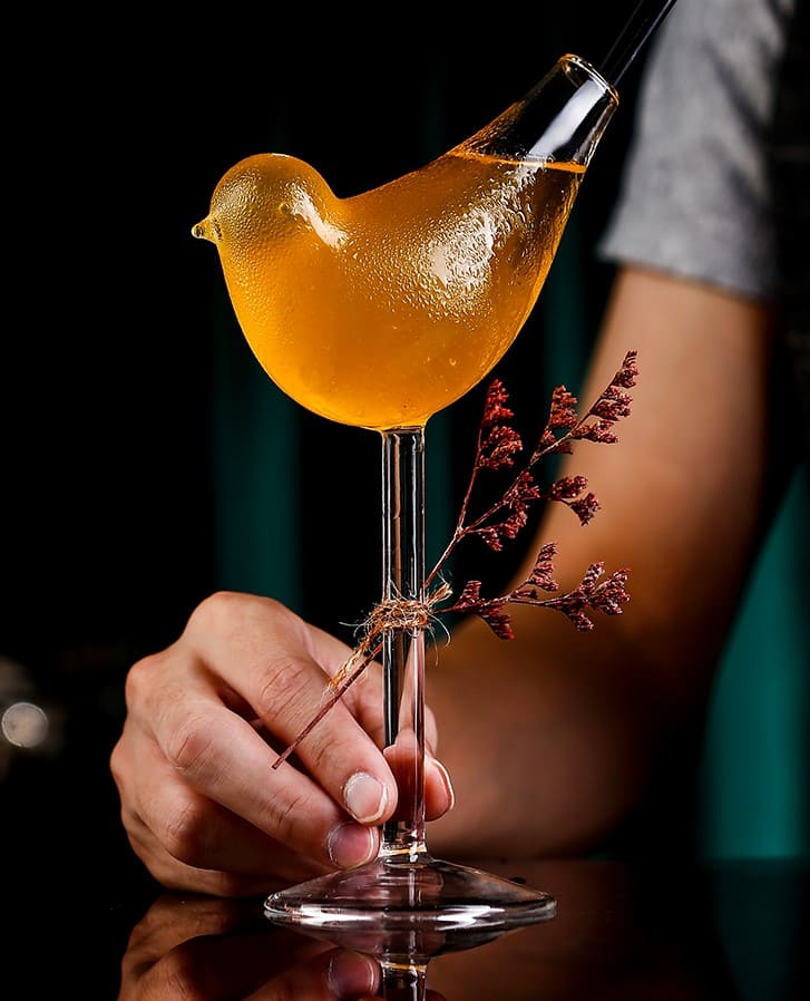 แก้วน้ำลวดลายสวยงาม - Bird Decor Designed Glass