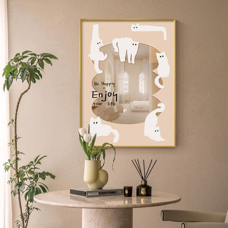 กระจกแต่งบ้าน - Cat Designed Decorating Mirror II