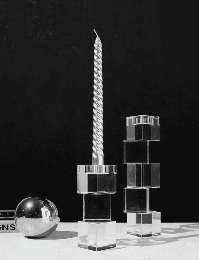 เชิงเทียนสำหรับตกแต่งบ้าน - Cubic Designed Candle Holder