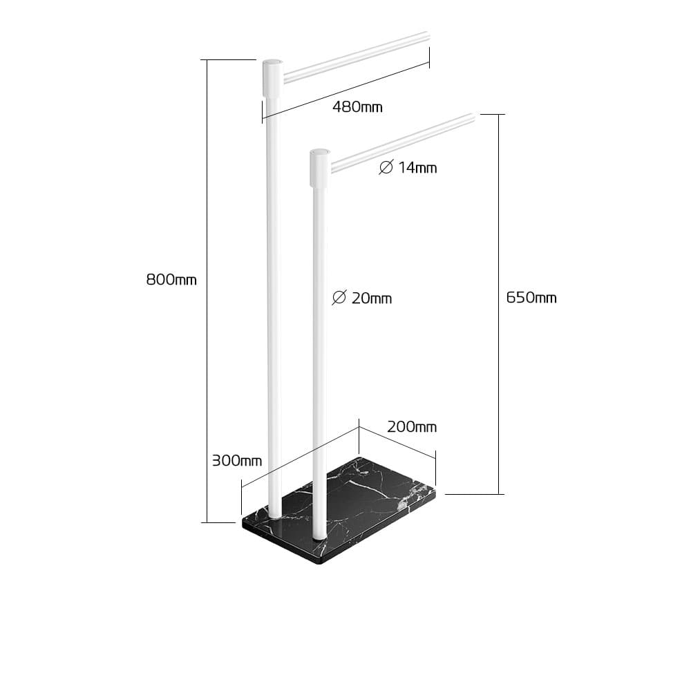 ราวแขวนเสื้อผ้า - Marble Designed Clothes Floor Hanger III