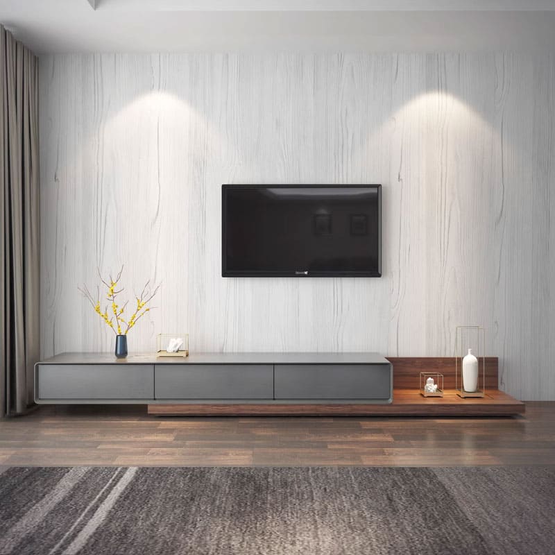 โต๊ะวางทีวีสำหรับห้องรับแขก - Wooden TV Table