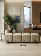 ม้านั่งสำหรับตกแต่งบ้าน - Cognac Cube Bench