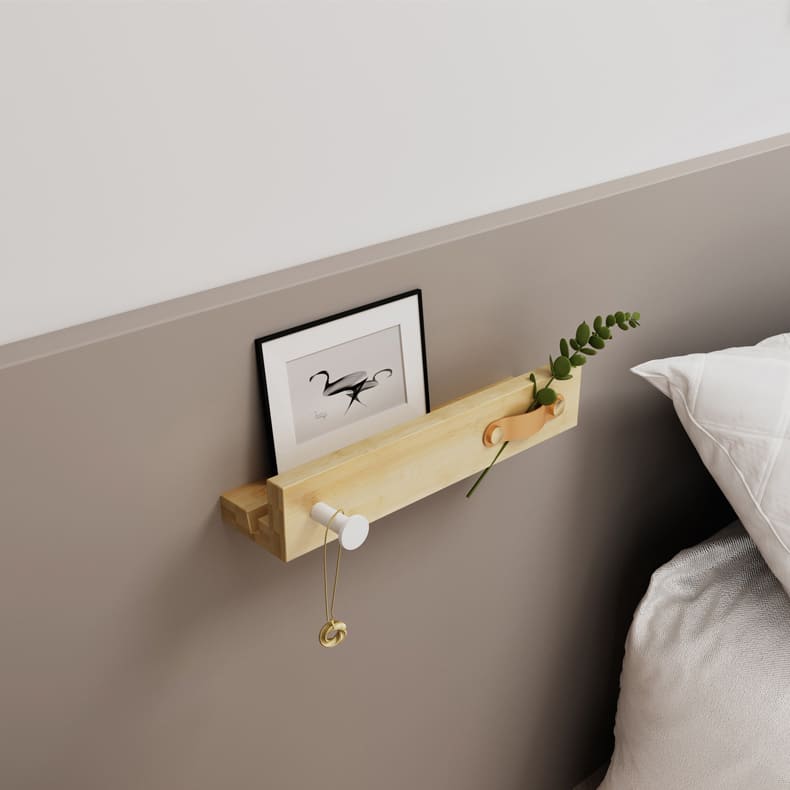 ชั้นวางของตกแต่งผนัง - Wooden Wall Decor Hanger IX