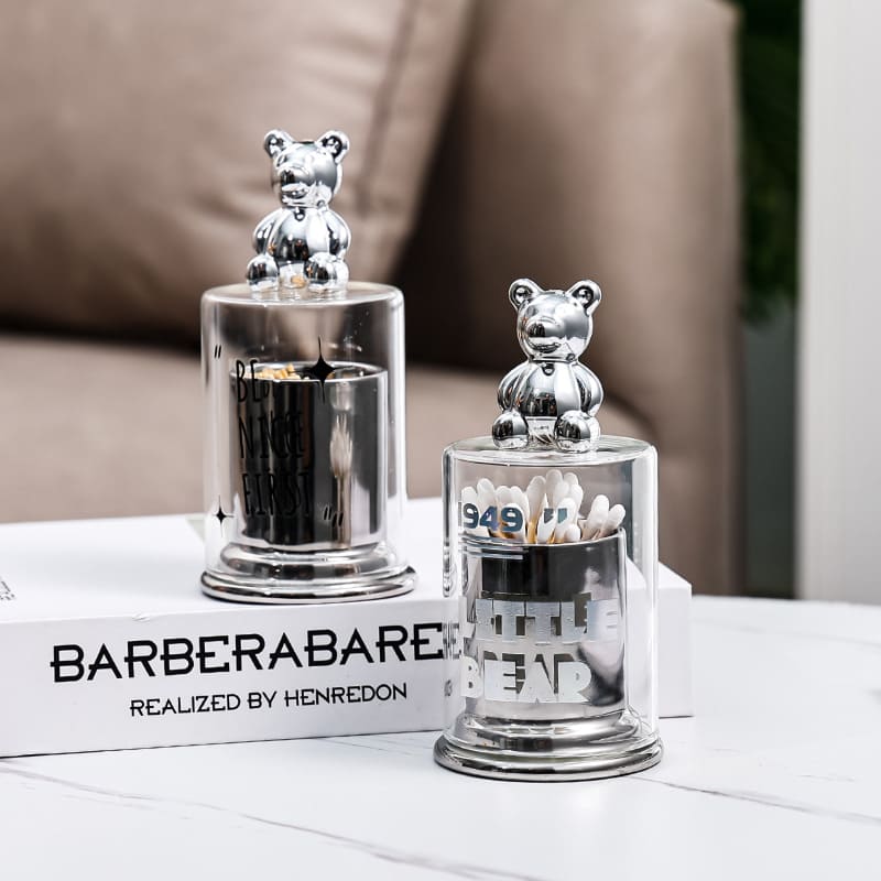 กล่องเก็บคอนตอนบัด - Bear Designed Cotton Bud Holder