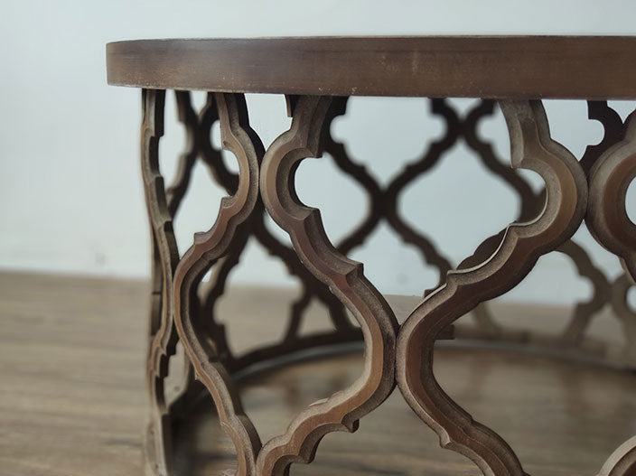 โต๊ะข้างไม้ - Solid Round Side Table