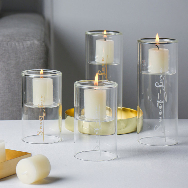เชิงเทียนแก้วกันลม - Glass Candle Holder